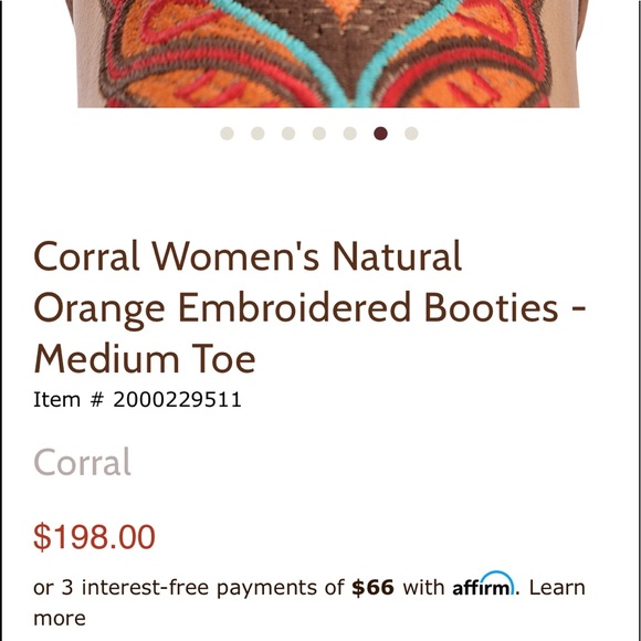 BRAND NEW corral booties embroidered - Picture 5 of 8